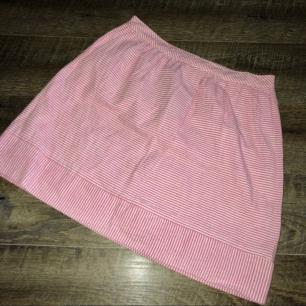 Daniel Cremieux Pink preppy Seersucker Skirt! NWT